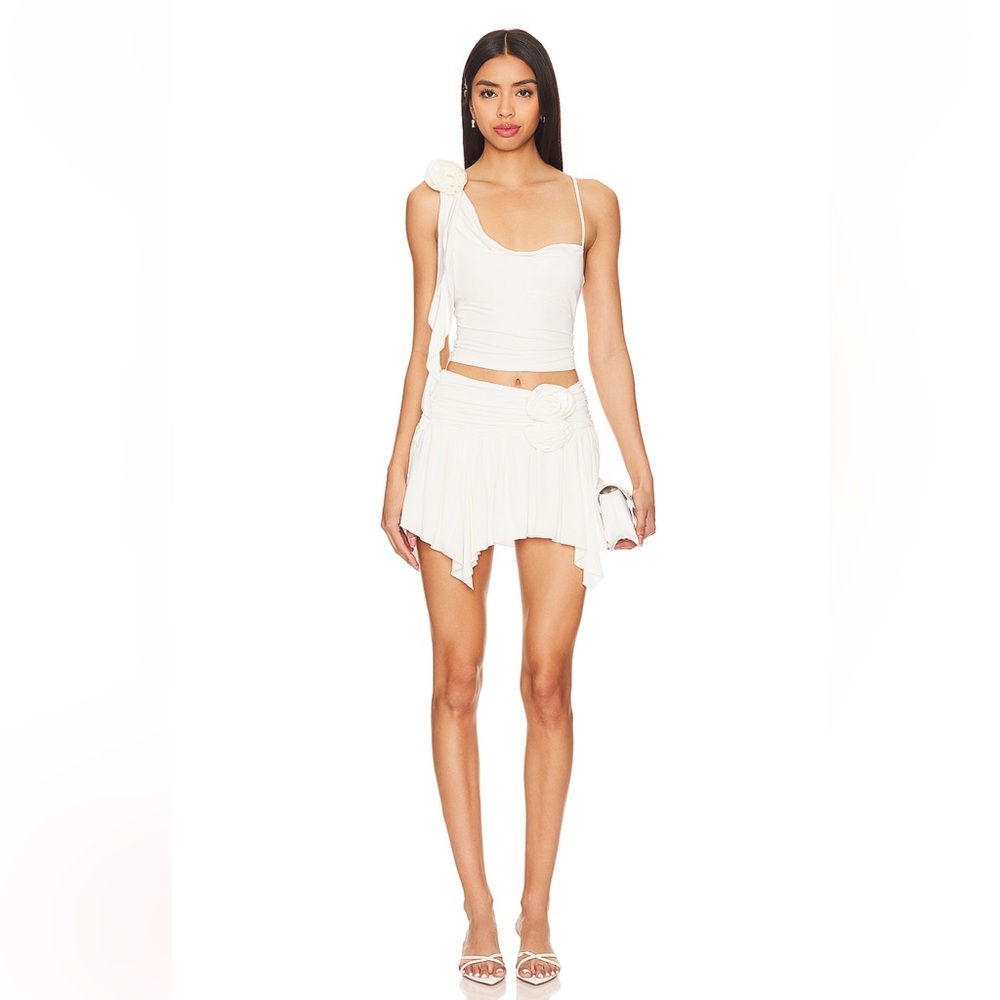 Lovers and Friends Casey Top & Mini Skirt in White